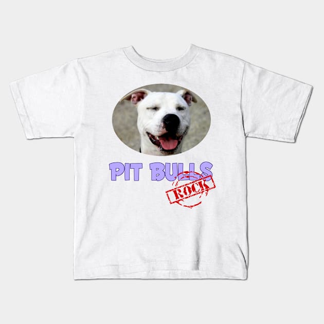 Pit Bulls Rock! Kids T-Shirt by Naves